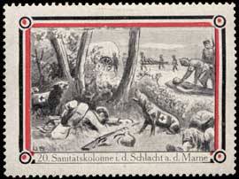 Sanitätskolonne in der Schlacht an der Marne