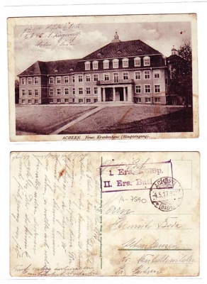 Achern Krankenhaus , Feldpost 1917